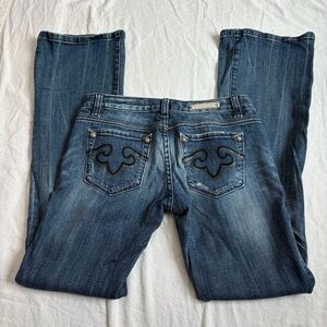 Rerock Bootcut Y2K Frayed Hem Distressed Jeans